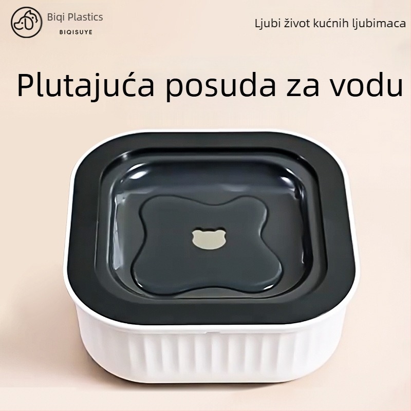 Plutajuća posuda za vodu za kućne ljubimce, za montažu u automobil, s rubom protiv prskanja