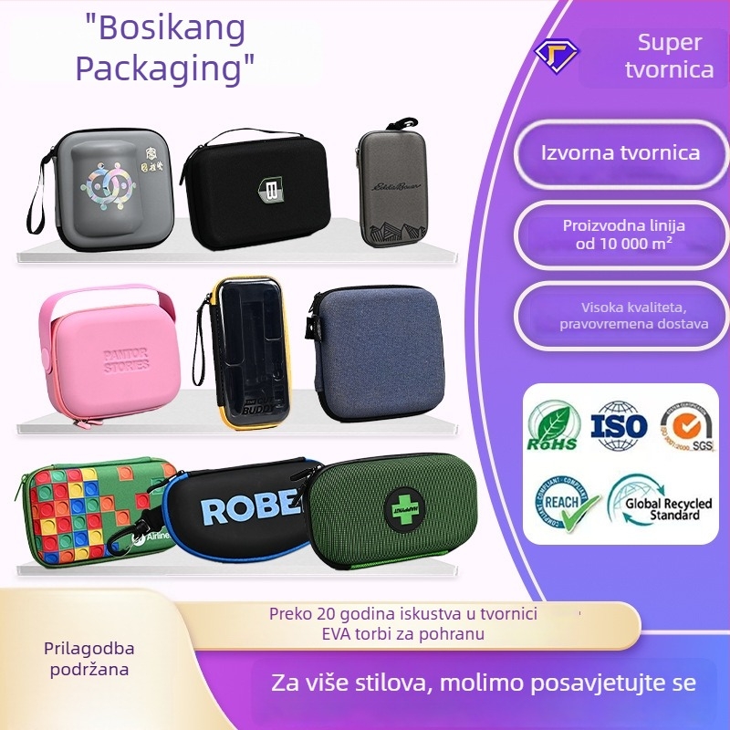 EVA torbica za pohranu 3C digitalnih dodataka, velik pretinac za kabelske i tvrdi disk, otporna na padove