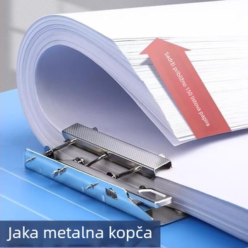 A4 fascikl s dvostrukim klipom, plastični, uredski organizator, s tiskanim logotipom