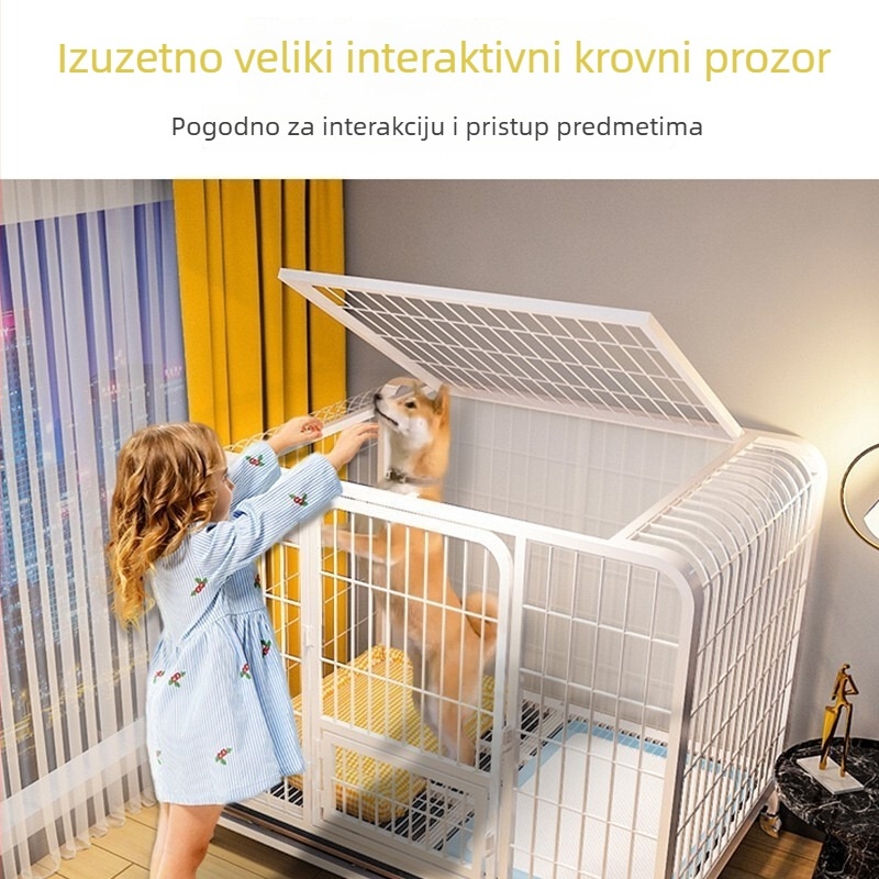 Kavez za srednje i manje pse, unutarnji kavez s ugrađenim WC-om, kućica za Shiba Inu i Corgi, kavez za kućne ljubimce