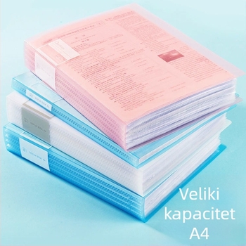 Prozirna višeslojna mapa za dokumente i ispite s umetnutim stranicama – velika kapaciteta za certifikate