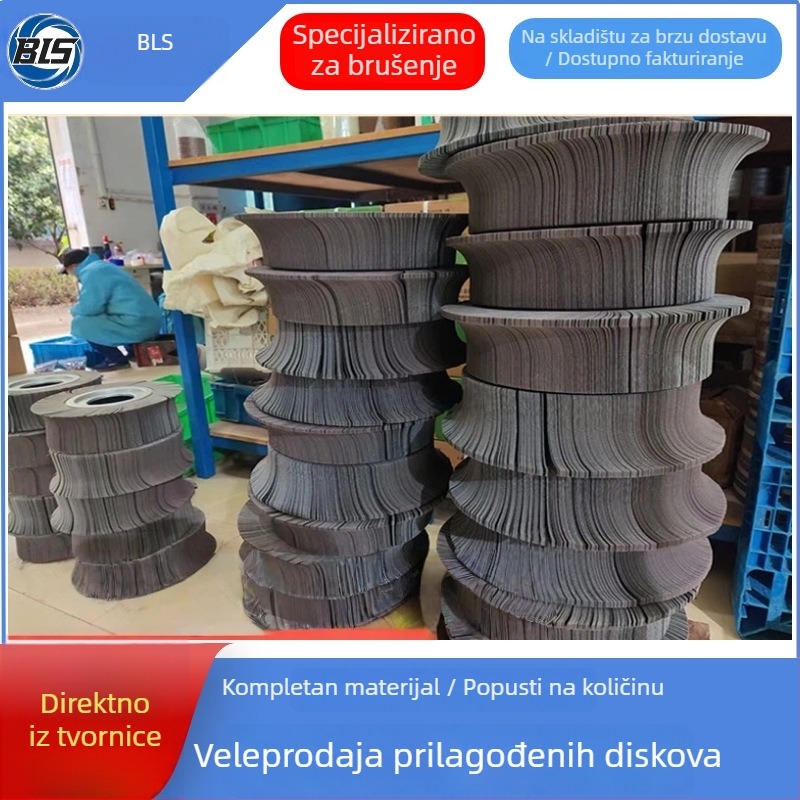 Nehrđajući čelik polirajući flap kotač s granulacijom 36–320, metalni držač (patron), za brušenje i poliranje