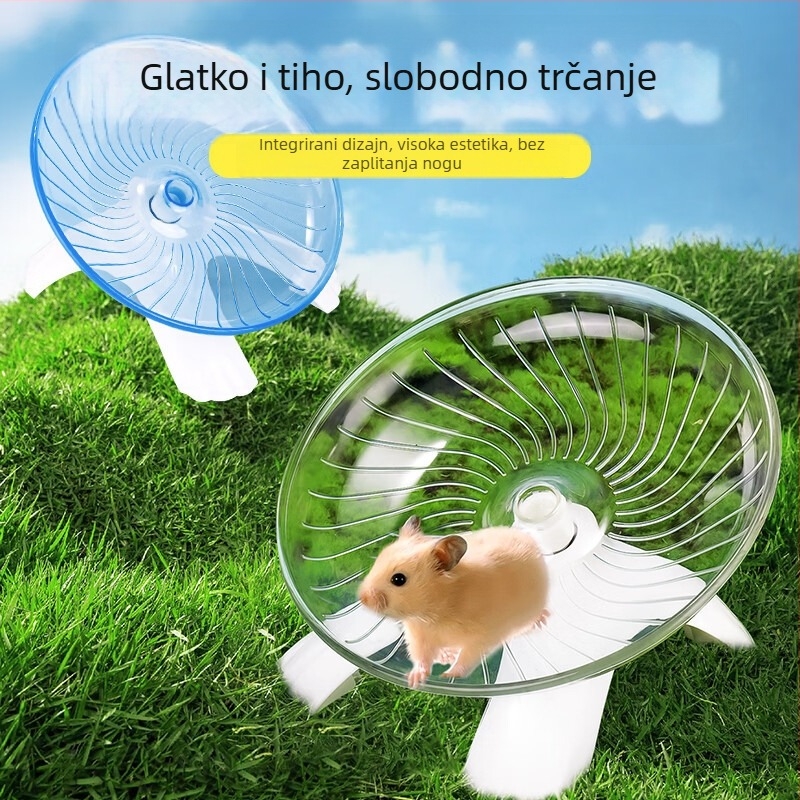 Hamster leteći disk i trkaći kotač – glatko i tiho, dekorativna igračka za male hamstere