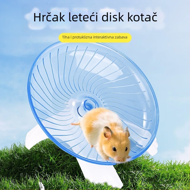 Hamster leteći disk i trkaći kotač – glatko i tiho, dekorativna igračka za male hamstere