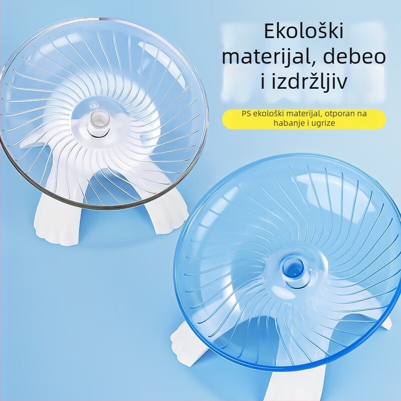 Hamster leteći disk i trkaći kotač – glatko i tiho, dekorativna igračka za male hamstere