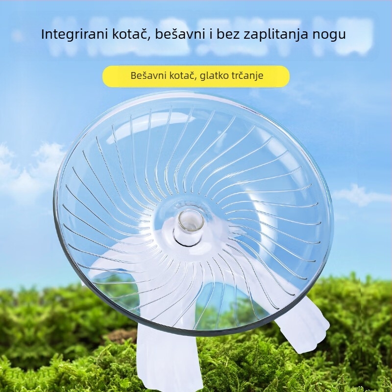 Hamster leteći disk i trkaći kotač – glatko i tiho, dekorativna igračka za male hamstere