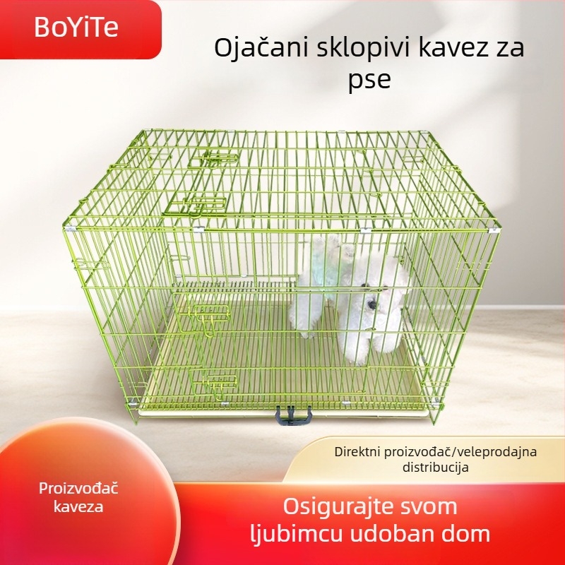 Poyite unutarnji sklopivi kavez za mačke, pse i zečeve sa toaletom – velike, srednje i male veličine