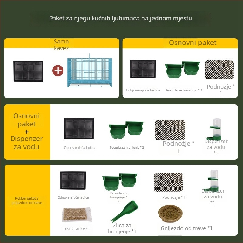 Veliki željezni kavez za ptice – pogodan za prepeliće, piliće i male kokoši