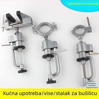 Mini stolni stezaljka od aluminijevog legura s ravnim čeljustima