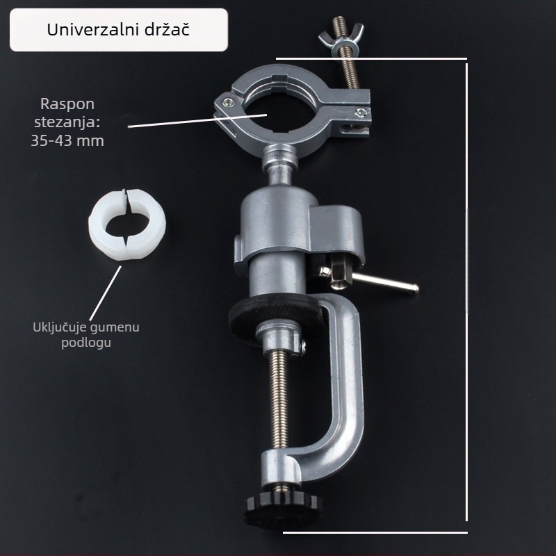 Mini stolni stezaljka od aluminijevog legura s ravnim čeljustima