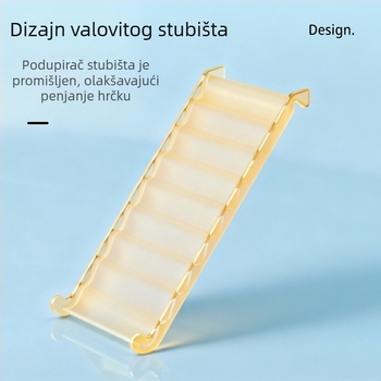 Prozirna akrilna ljestvica za hamster s platformom, protuklizna, dekorativna igračka za male kućne ljubimce