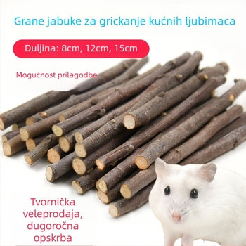 Žvačkalica od jabukove grančice za hrčke, zečeve i guinejske svinje