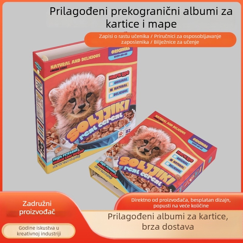 Prozirni album za vizitke s odvojivim listovima, debelim tvrdim poklopcem za pohranu fotografija