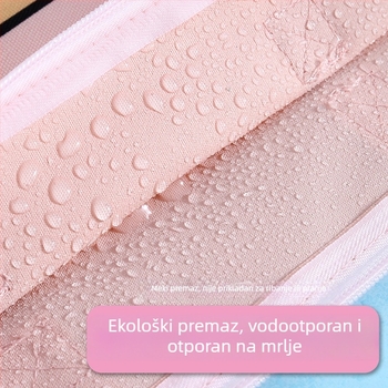Platnena torba za učenike, velikog kapaciteta, dvostruka, s zatvaračem, za knjige, dokumente i materijale za umjetnost