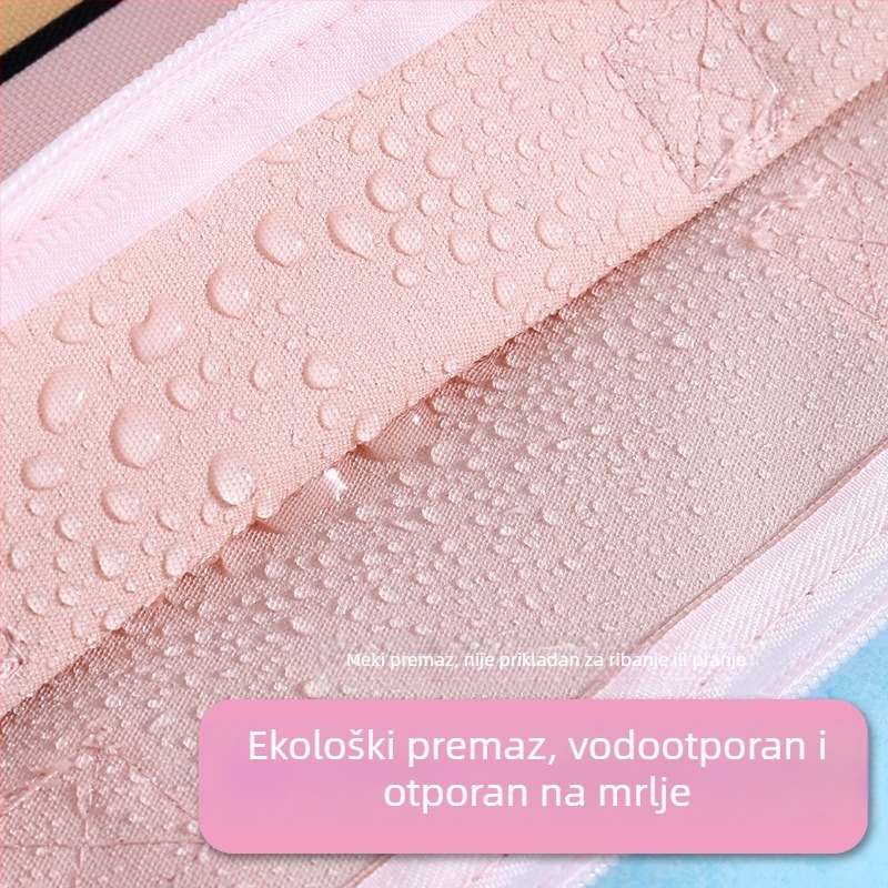 Platnena torba za učenike, velikog kapaciteta, dvostruka, s zatvaračem, za knjige, dokumente i materijale za umjetnost