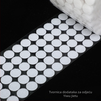 Ljepljiva Velcro traka s okruglim točkama, mješavina najlona i poliestera, za odjeću, kućne tekstile i industrijsku upotrebu