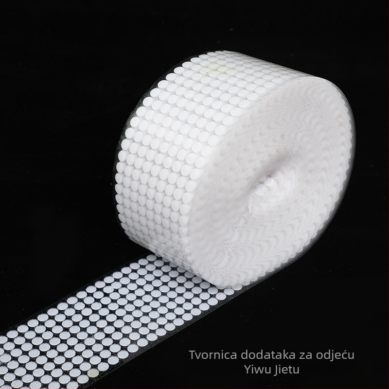 Ljepljiva Velcro traka s okruglim točkama, mješavina najlona i poliestera, za odjeću, kućne tekstile i industrijsku upotrebu