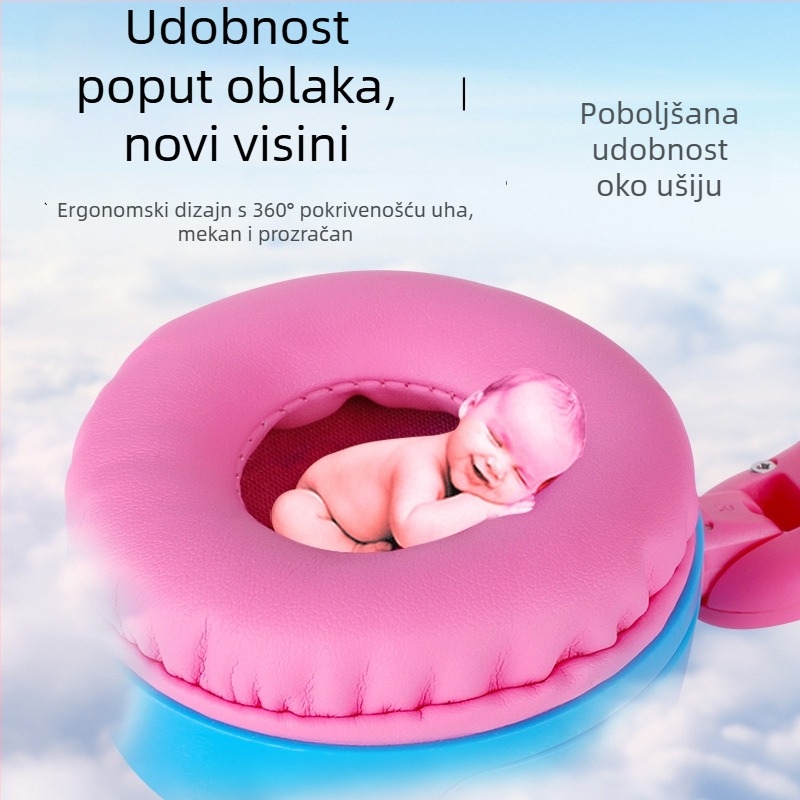 BT33 bežične Bluetooth slušalice s cartoon motivom, preko glave, stereo zvuk, za učenike i djecu