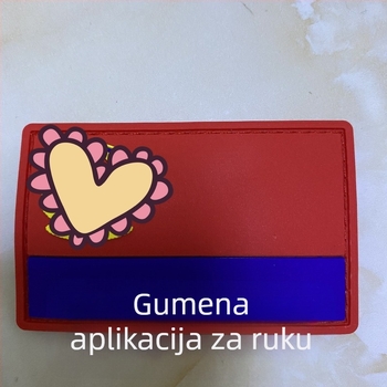 Naramnica s Velcro zatvaračem i zastavom, PVC mekana guma, tkanata oznaka, šarena zastava, ljepilo na stražnjoj strani
