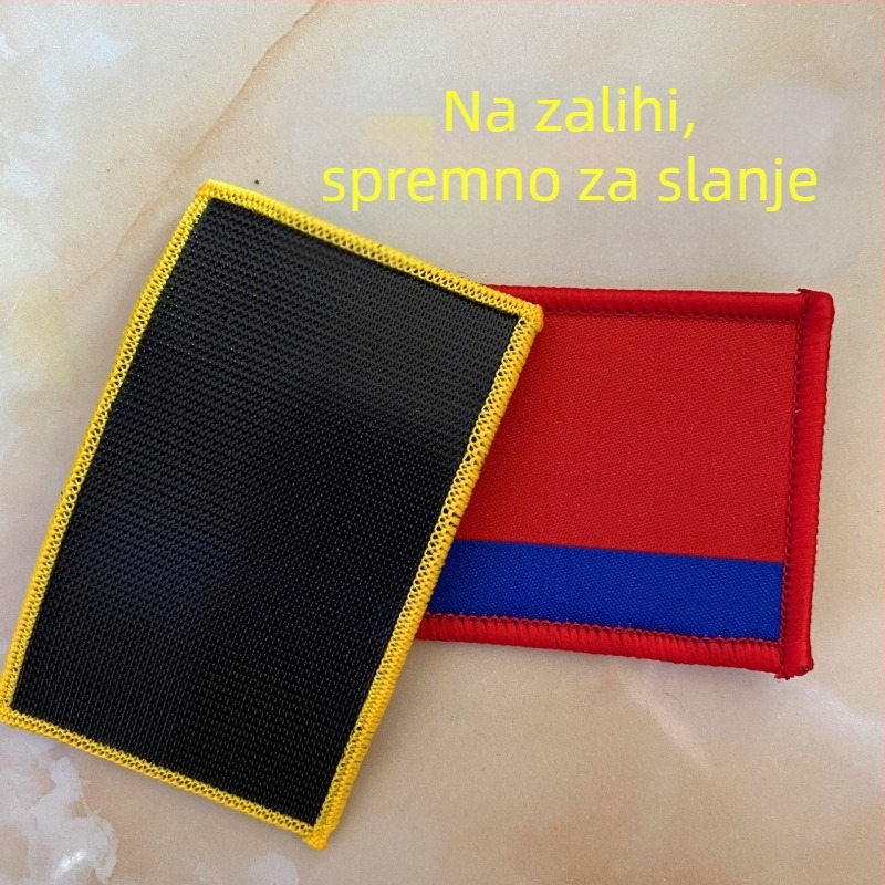 Naramnica s Velcro zatvaračem i zastavom, PVC mekana guma, tkanata oznaka, šarena zastava, ljepilo na stražnjoj strani