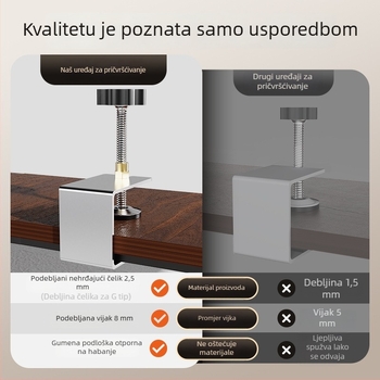 Klip za panel ladice, G-tip klips, brzo učvršćivanje, nehrđajući čelik, pomoćno sredstvo za ugradnju