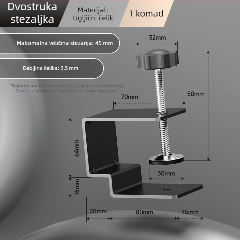 Klip za panel ladice, G-tip klips, brzo učvršćivanje, nehrđajući čelik, pomoćno sredstvo za ugradnju