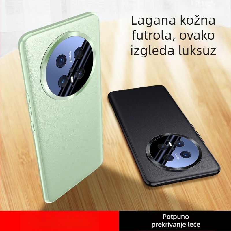 Kućište za Huawei Mate70 Series s punim pokrovom, umjetna koža i akrilna leća, moderan poslovni luksuz