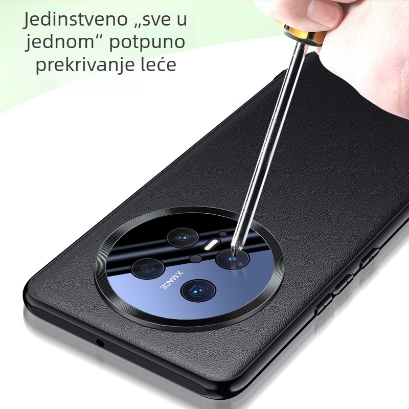 Kućište za Huawei Mate70 Series s punim pokrovom, umjetna koža i akrilna leća, moderan poslovni luksuz