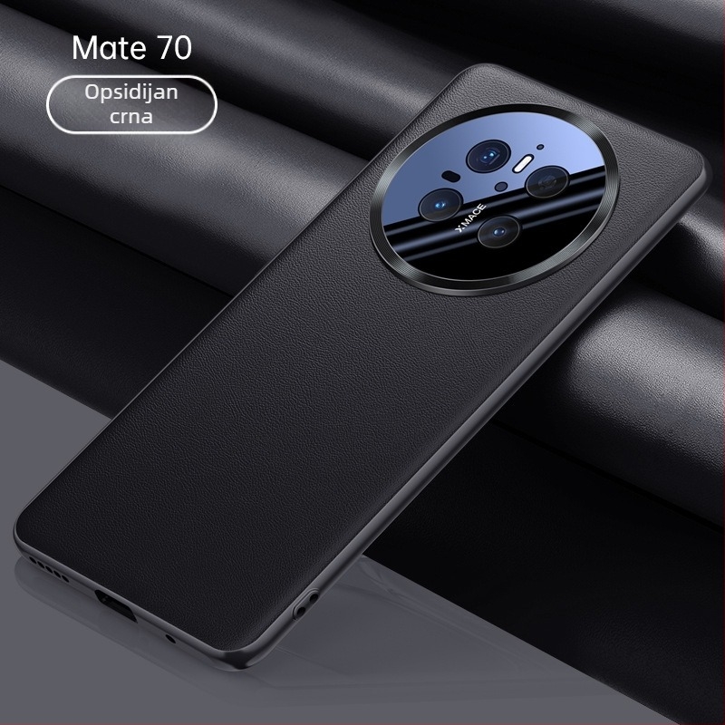 Kućište za Huawei Mate70 Series s punim pokrovom, umjetna koža i akrilna leća, moderan poslovni luksuz