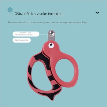 Klešta za nokte mačaka i psa, sladak dizajn, sigurna oštrica štiti od ozljeda živca
