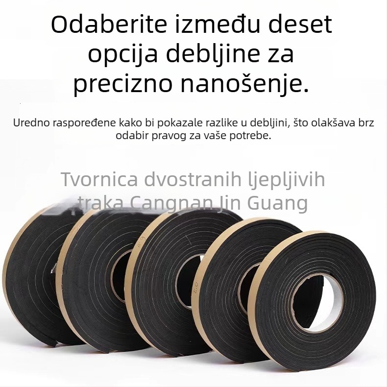 EVA pjena traka za vrata i prozore – zvučna izolacija, brtvljenje i ublažavanje vibracija, debljina 1-6 mm
