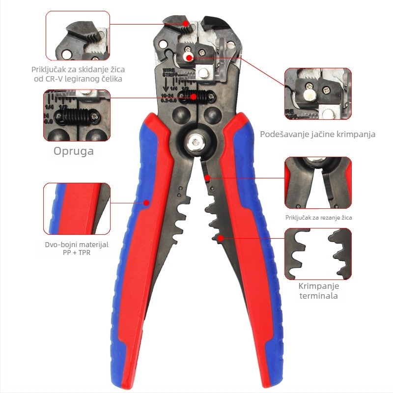 KOANTOOLS VXC916-6N Klemenske kliješta za terminale, 0,08–16 mm
