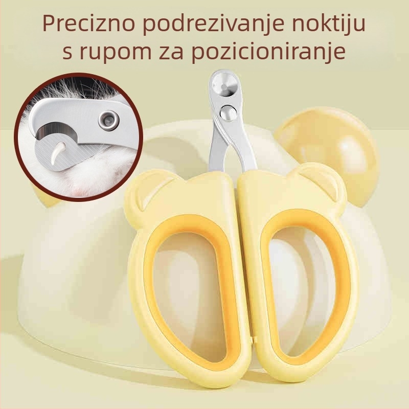 Škare za mačje kandže s oblikom medvjeda i kružnim otvorom, kliješta za kandže mačaka, alat za njegu kućnih ljubimaca