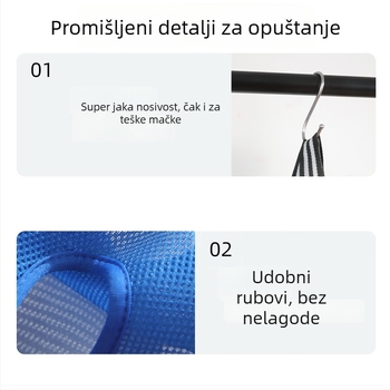 Hamak za kupanje kućnih ljubimaca s fiksnim grooming alatom za podrezivanje noktiju, pranje šapa i prevenciju ogrebotina i ugriza