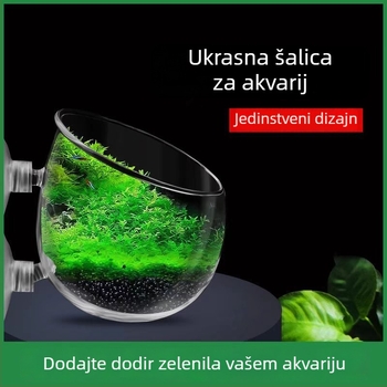 Mini šalica za uređenje akvarija s vodnim biljkama