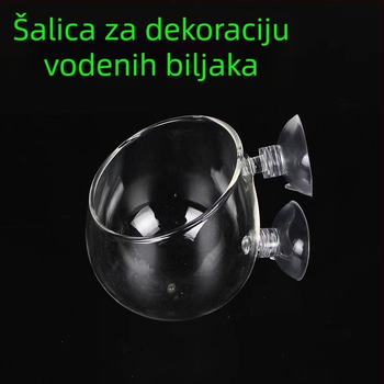 Mini šalica za uređenje akvarija s vodnim biljkama