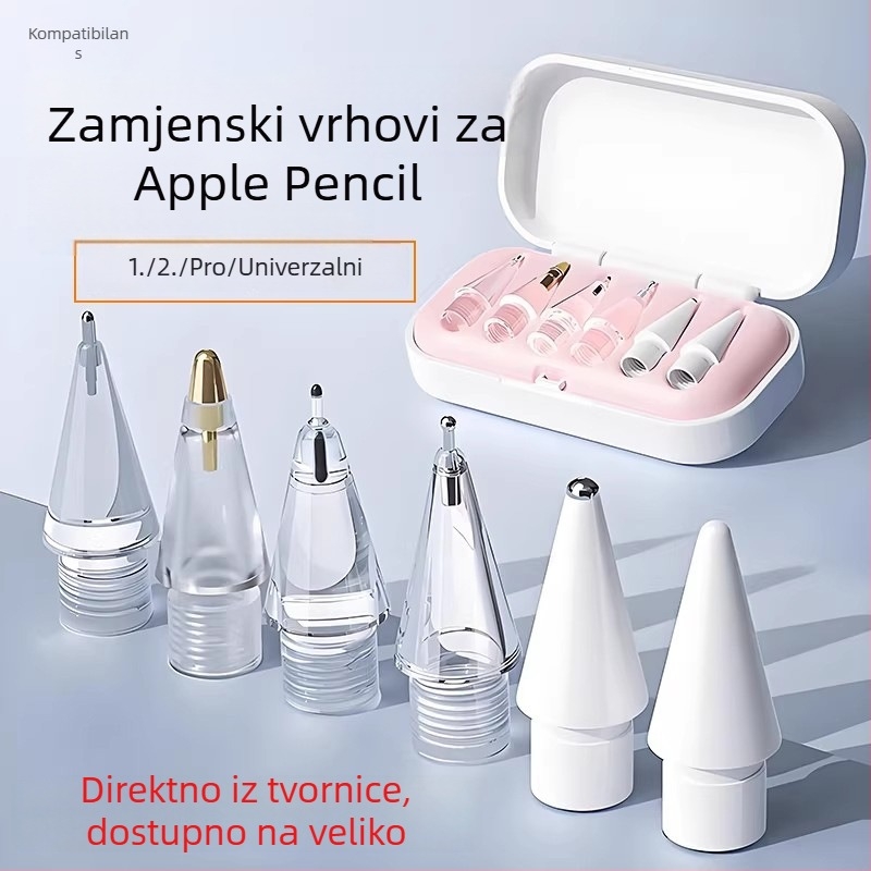Izdrživi vrh za Apple Pencil za iPad (1. i 2. generacija), silikonsko kućište