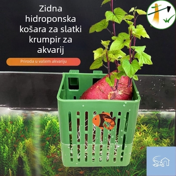 Zidni hidroponski koš za uzgoj biljaka u akvariju, plivajuća čašica za vodene biljke, dekorativni dodatak akvariju