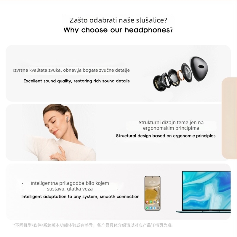 Bežične slušalice u stilu macarona, treća generacija, redukcija buke, Bluetooth 5.3, za Android i iPhone
