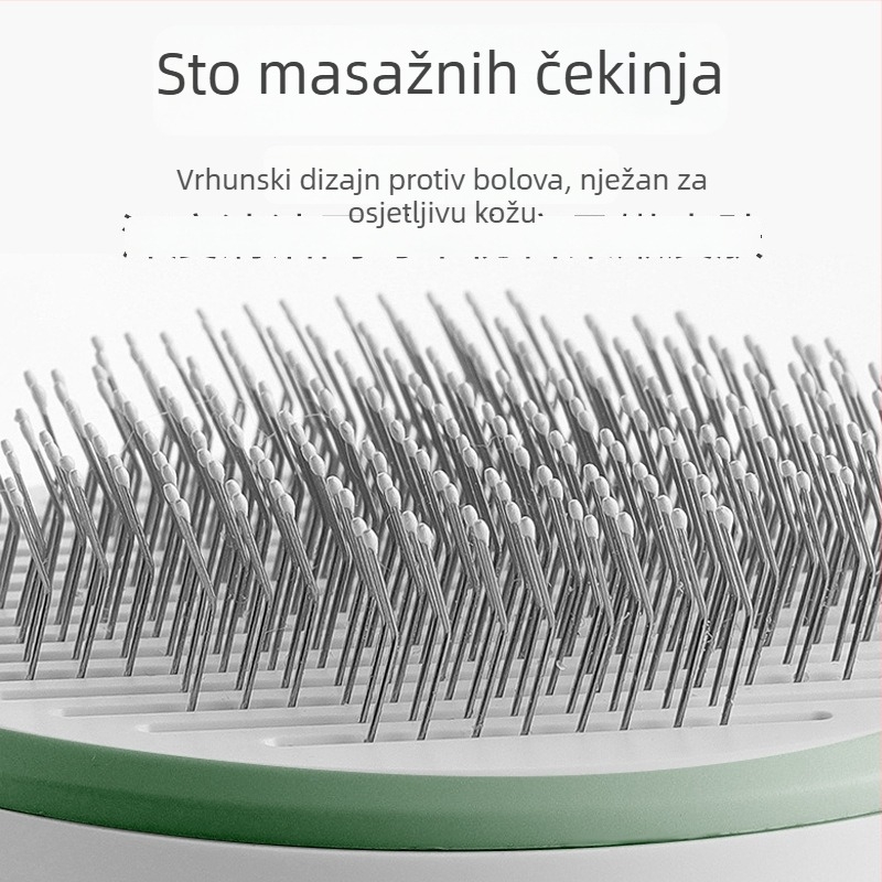 Češalj za mačke i pse za uklanjanje dlake i antibakterijsku njegu; alat za njegu kućnih ljubimaca