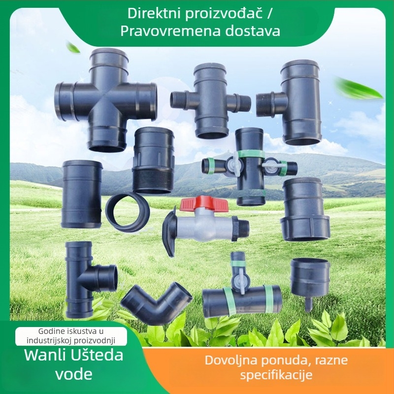 Tri-fitinzi za navodnjavanje s mekanim crijevom, plastični konektor s vanjskim navojem, brz spoj