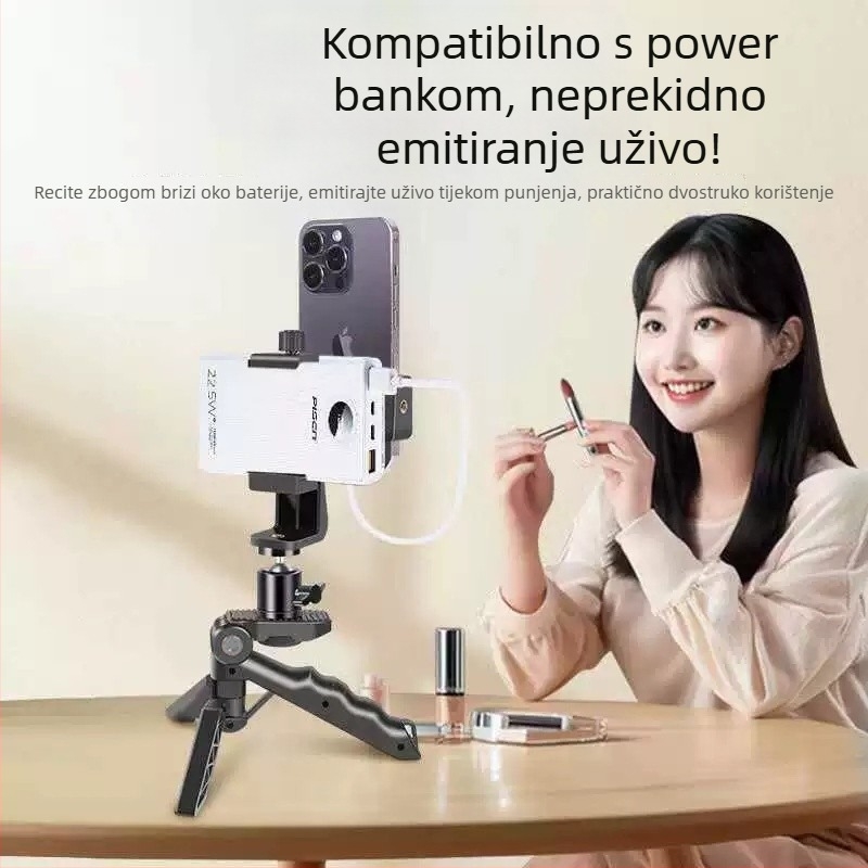 Prijenosni stolni stalak za mobitel — sve-u-jednom višenamjenski stalak za livestream i selfie s držačem za natpise