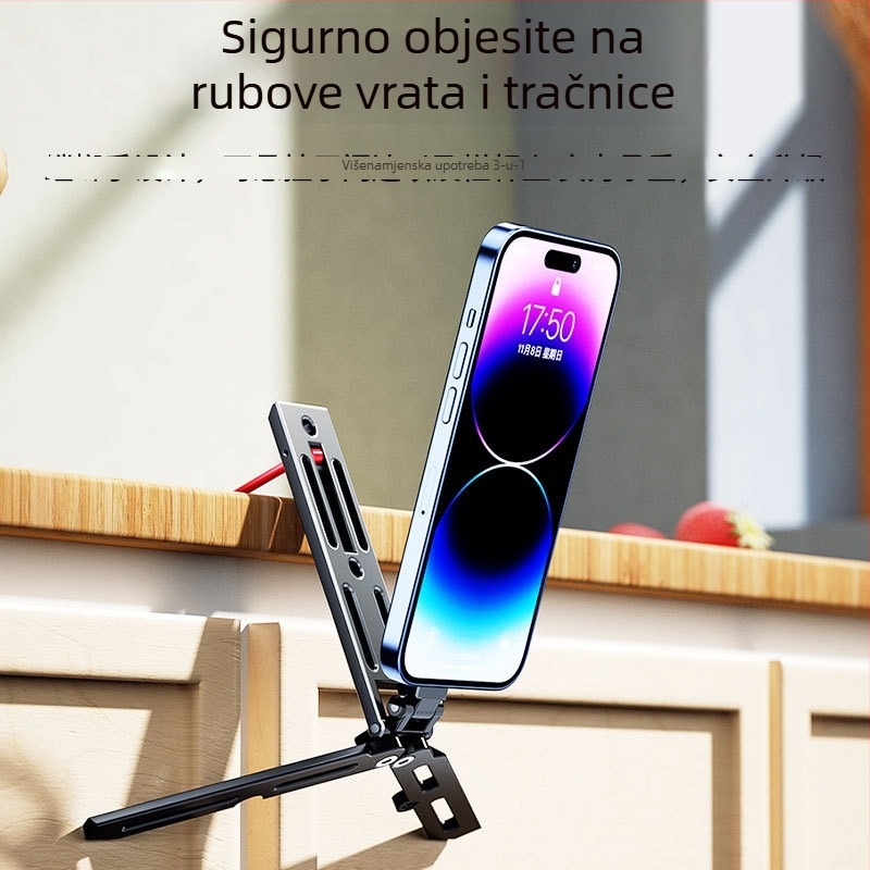 Stolni držač za telefon s MagSafe, od aluminijske legure, sklopivi magnetski prsten