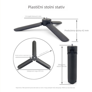 Plastična trostruka osnova za mobitel i stalak za stolnu lampu – mali ABS stativ