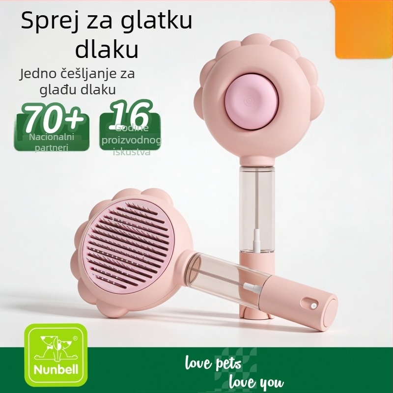 Sprej četka za kućne ljubimce — četka za dlaku mačaka i psa, uklanjanje otpale dlake, igličasti češalj