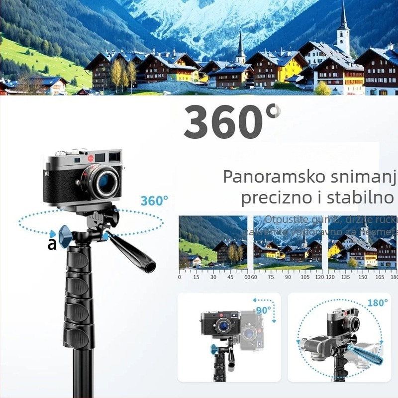 Polam-photo E17A aluminijski stativ, 1,7 m, za kamere, prijenos uživo i fotografiju