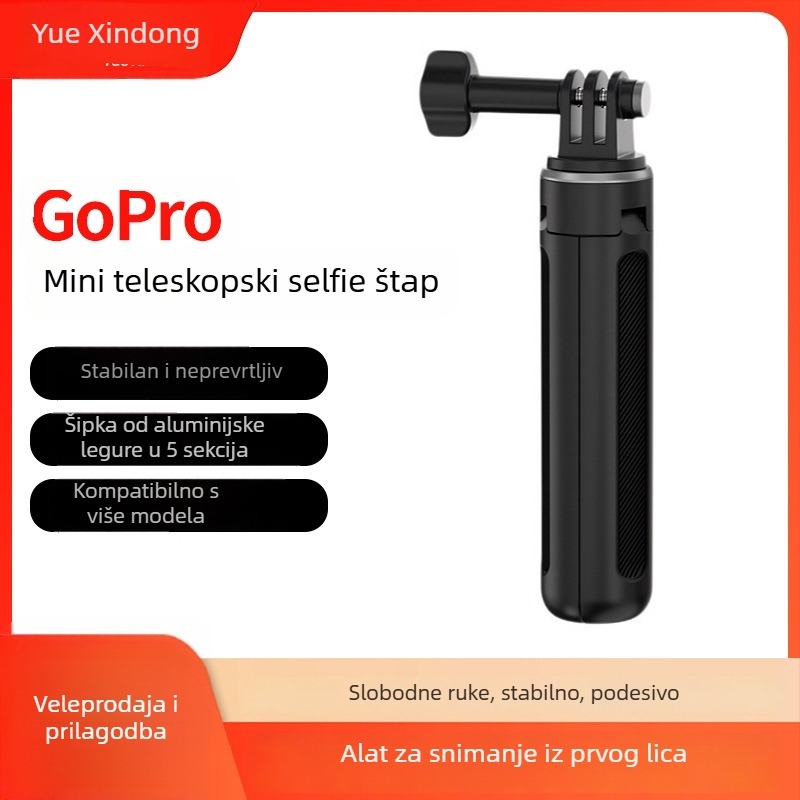 GoPro stativ za livestreamanje, kompatibilan s DJI Action kamerom, mini teleskop selfie štapić, prenosan