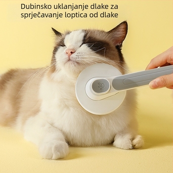 Četka za njegu kućnih ljubimaca za pse i mačke — uklanjanje dlake, masaža, raščešljavanje, automatsko otvaranje, četka s iglicama sa samostalnim čišćenjem
