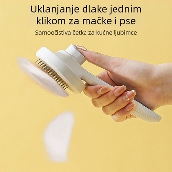 Četka za njegu kućnih ljubimaca za pse i mačke — uklanjanje dlake, masaža, raščešljavanje, automatsko otvaranje, četka s iglicama sa samostalnim čišćenjem