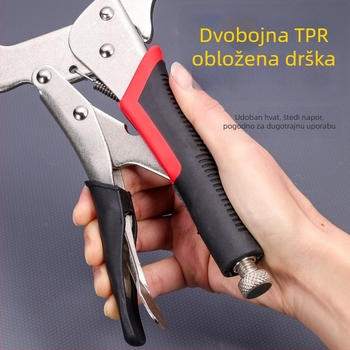 Industrijske teške klešta za pločice, C-tip, ojačane, s velikim otvorom, višenamjenske